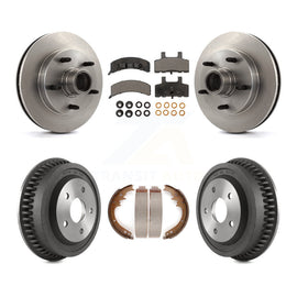 [Front+Rear] 1994-1999 Dodge Ram 1500 RWD Premium OE Brake Rotor Drum Kit & Ceramic Pads For Max Braking