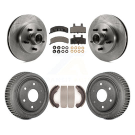 Front Rear Disc Brake Rotors Hub Assembly Ceramic Pad Drum Kit For GMC Yukon RWD