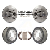 Front Rear Brake Rotor Ceramic Pad Drum Kit For Ford E-150 Econoline 2-Wheel ABS
