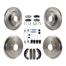 Charger l&#39;image dans la galerie, Front Rear Brake Rotor Ceramic Pad Drum Kit (7Pc) For Nissan Sentra Turbocharged