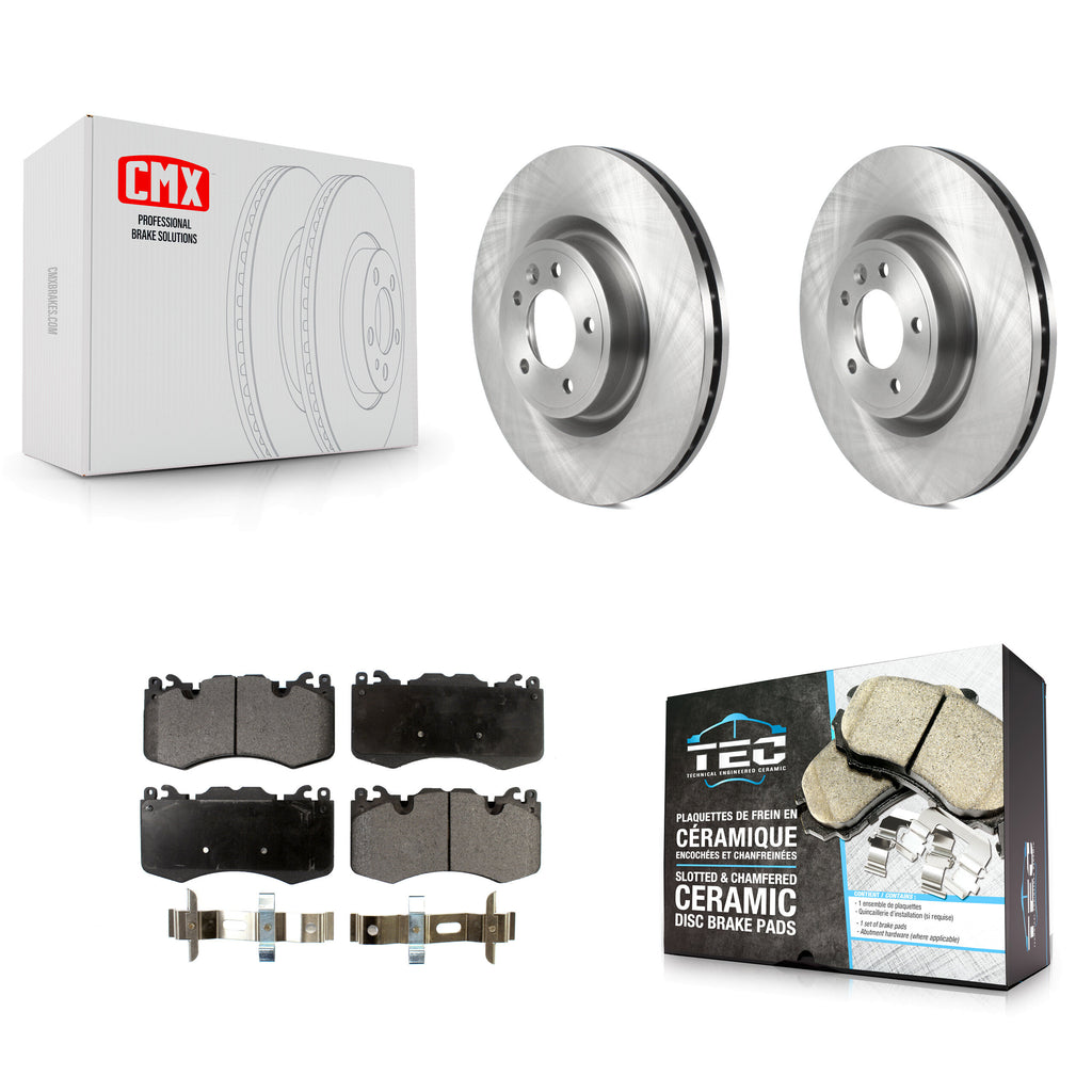 Front Disc Brake Rotors And Ceramic Pads Kit For Land Rover Range Sport