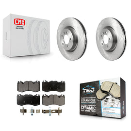 Front Disc Brake Rotors And Ceramic Pads Kit For Land Rover Range Sport