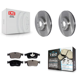 Front Disc Brake Rotors And Ceramic Pads Kit For Volvo XC60