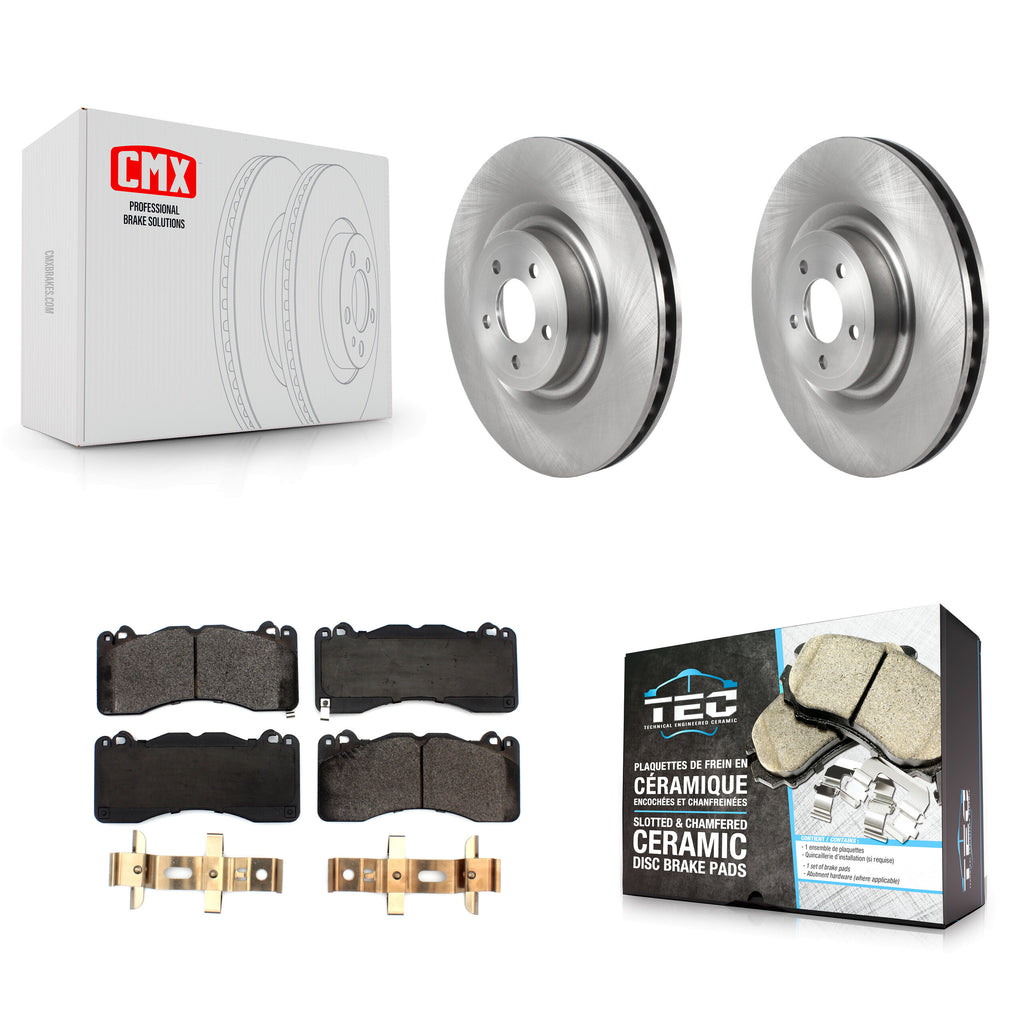 Front Disc Brake Rotors And Ceramic Pads Kit For Ford Mustang