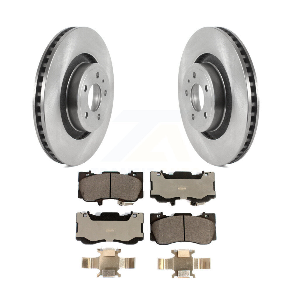 Front Disc Brake Rotors And Ceramic Pads Kit For Ford Mustang