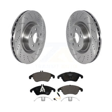 Charger l&#39;image dans la galerie, Front Disc Brake Rotors And Ceramic Pads Kit For Mercedes-Benz C250 E400 E550