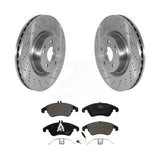 Front Disc Brake Rotors And Ceramic Pads Kit For Mercedes-Benz C250 E400 E550