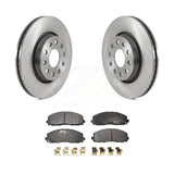 Front Disc Brake Rotors And Ceramic Pads Kit For Jeep Wrangler Gladiator