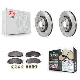 Front Disc Brake Rotors And Ceramic Pads Kit For Jeep Wrangler Gladiator