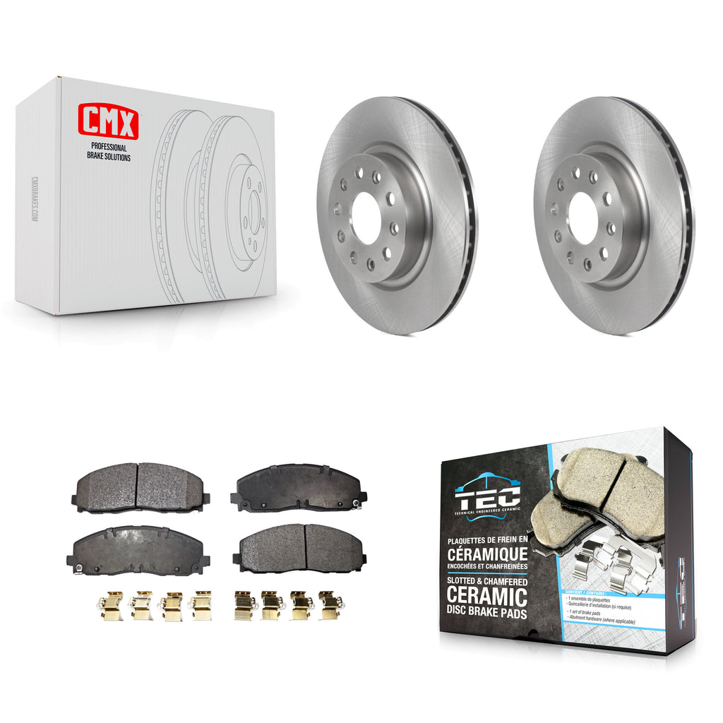 Front Disc Brake Rotors And Ceramic Pads Kit For Jeep Wrangler