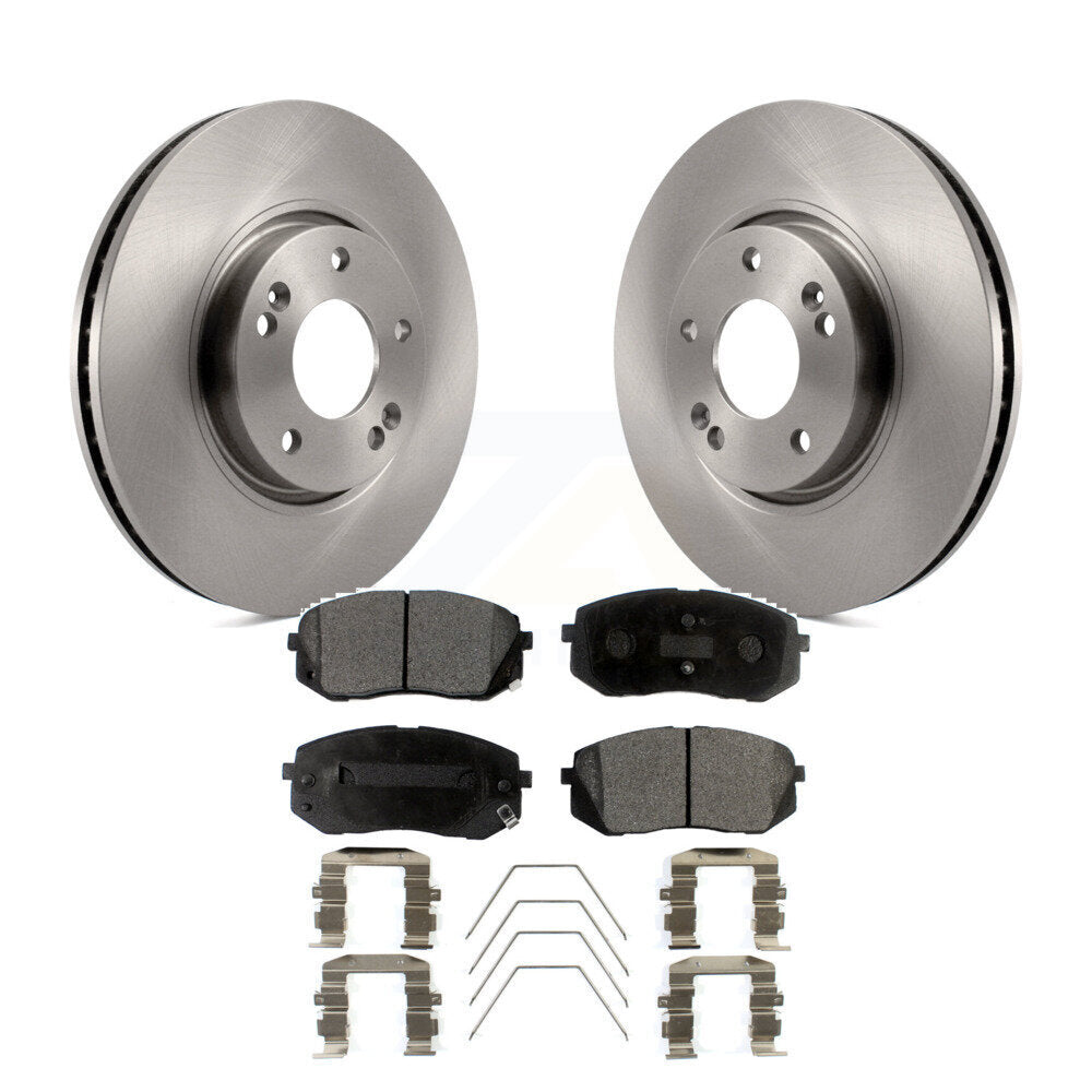 Front Disc Brake Rotors And Ceramic Pads Kit For 2017-2019 Kia Soul EV