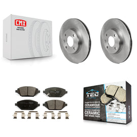 [Front] 2016-2021 Chevrolet Spark Premium OE Brake Rotors & Ceramic Pads Kit For Max Braking
