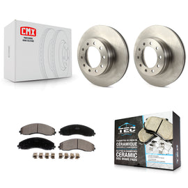 Front Disc Brake Rotors And Ceramic Pads Kit For Ford F-450 Super Duty F-550