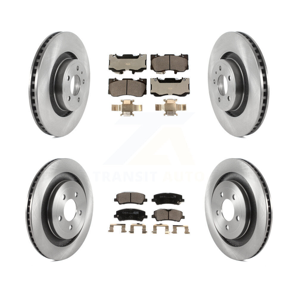 Front Rear Disc Brake Rotors And Ceramic Pads Kit For Ford Mustang