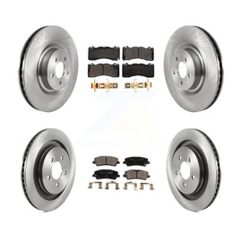 Front Rear Disc Brake Rotors Ceramic Pad Kit For Ford Mustang With Brembo Brakes