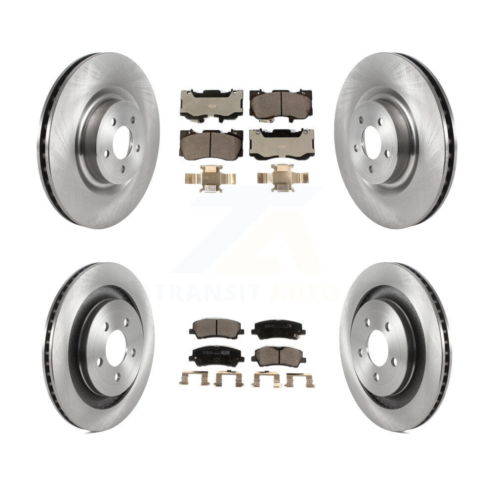 Front Rear Disc Brake Rotors And Ceramic Pads Kit For Ford Mustang