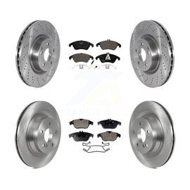 [Front+Rear] 2010-2011 Mercedes-Benz E550 Coupe Premium OE Brake Rotors & Ceramic Pads Kit For Max Braking