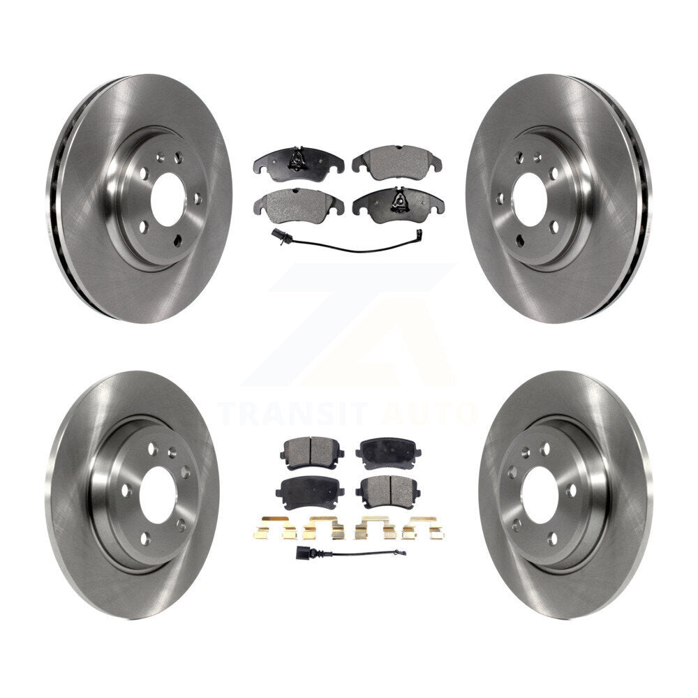 [Front+Rear] 2013 Audi A4 allroad Premium OE Brake Rotors & Ceramic Pads Kit For Max Braking