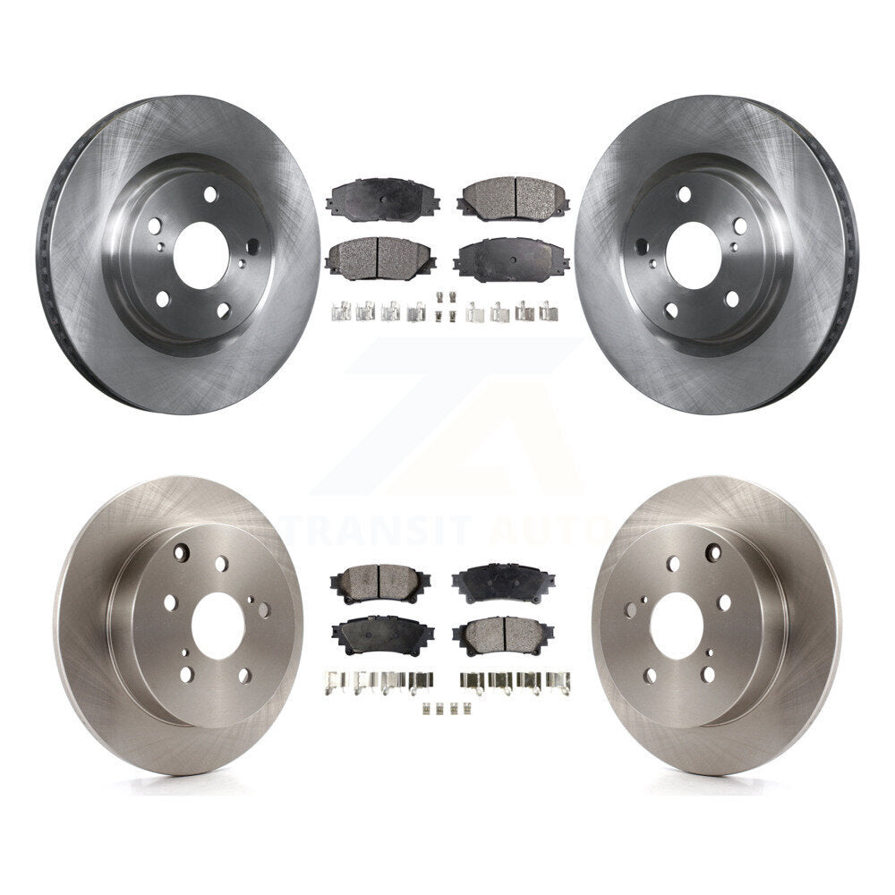 [Front+Rear] 2016-2020 Toyota Mirai Premium OE Brake Rotors & Ceramic Pads Kit For Max Braking