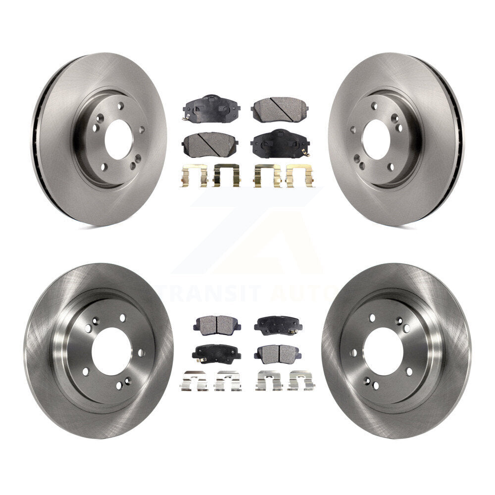 Front Rear Disc Brake Rotors And Ceramic Pads Kit For Kia Soul EV