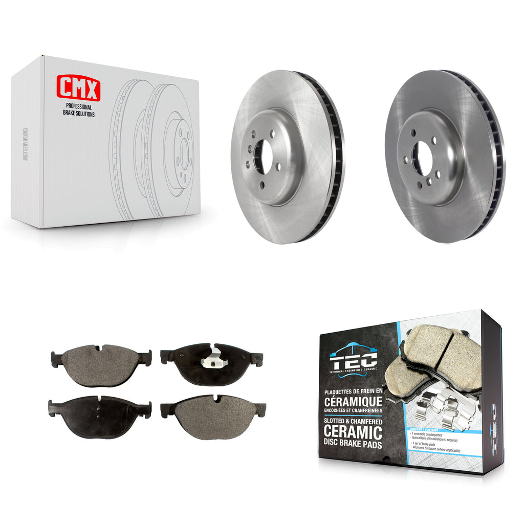 Front Disc Brake Rotors And Ceramic Pads Kit For BMW 750Li xDrive 750i 550i GT