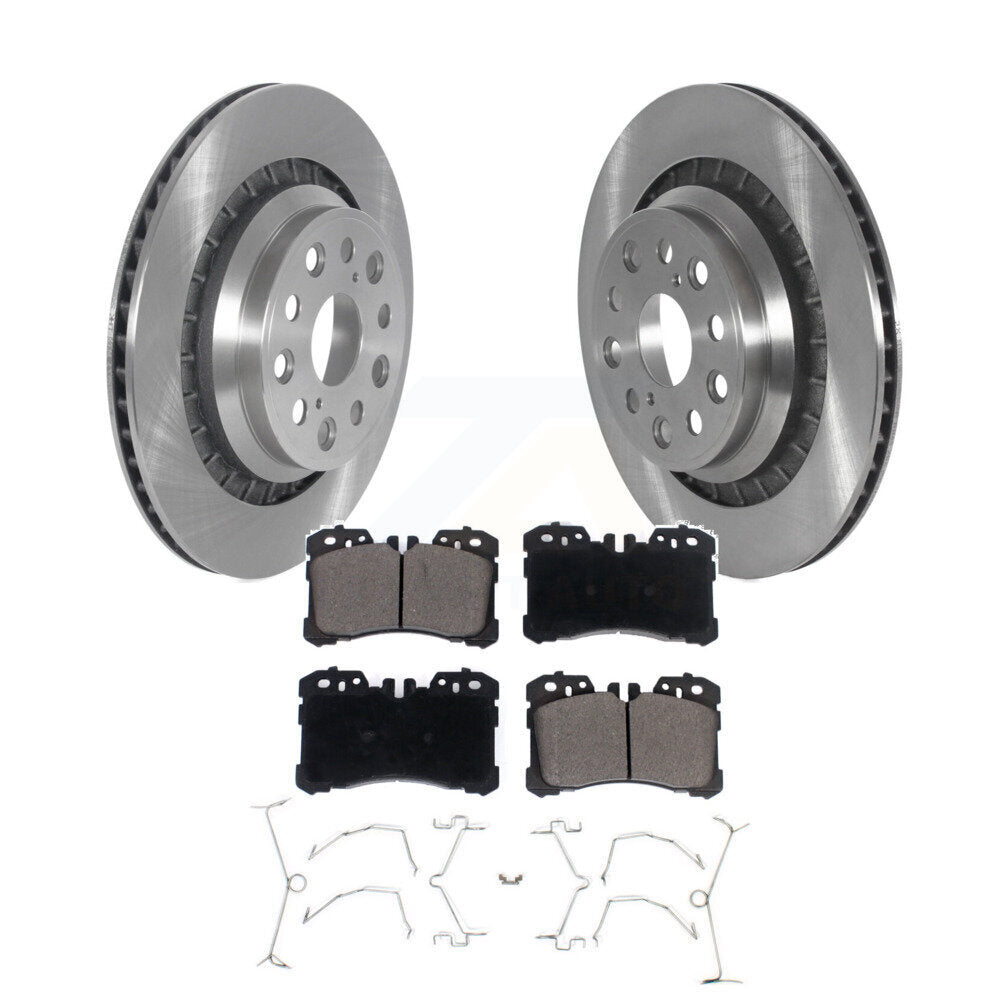 Front Disc Brake Rotors And Ceramic Pads Kit For Lexus LS460 LS600h