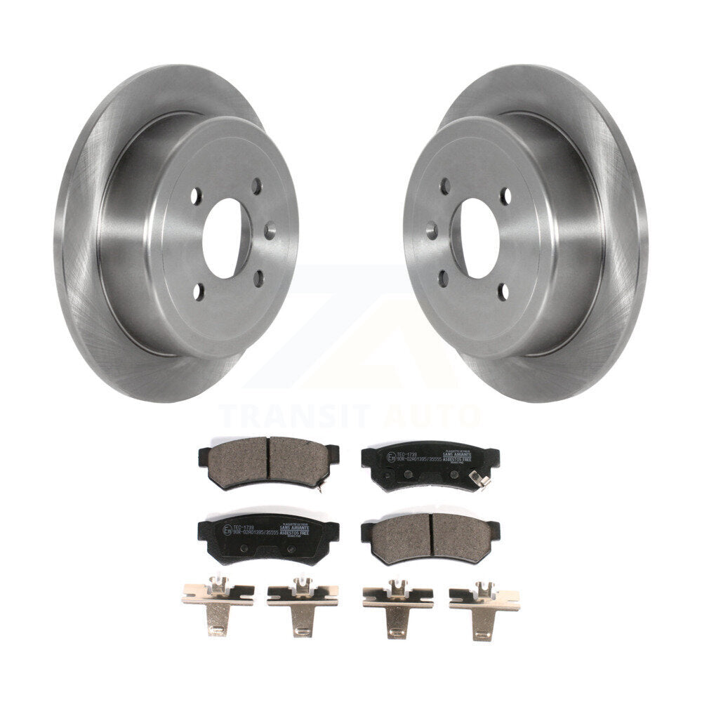 Rear Disc Brake Rotors And Ceramic Pads Kit For Chevrolet Spark EV