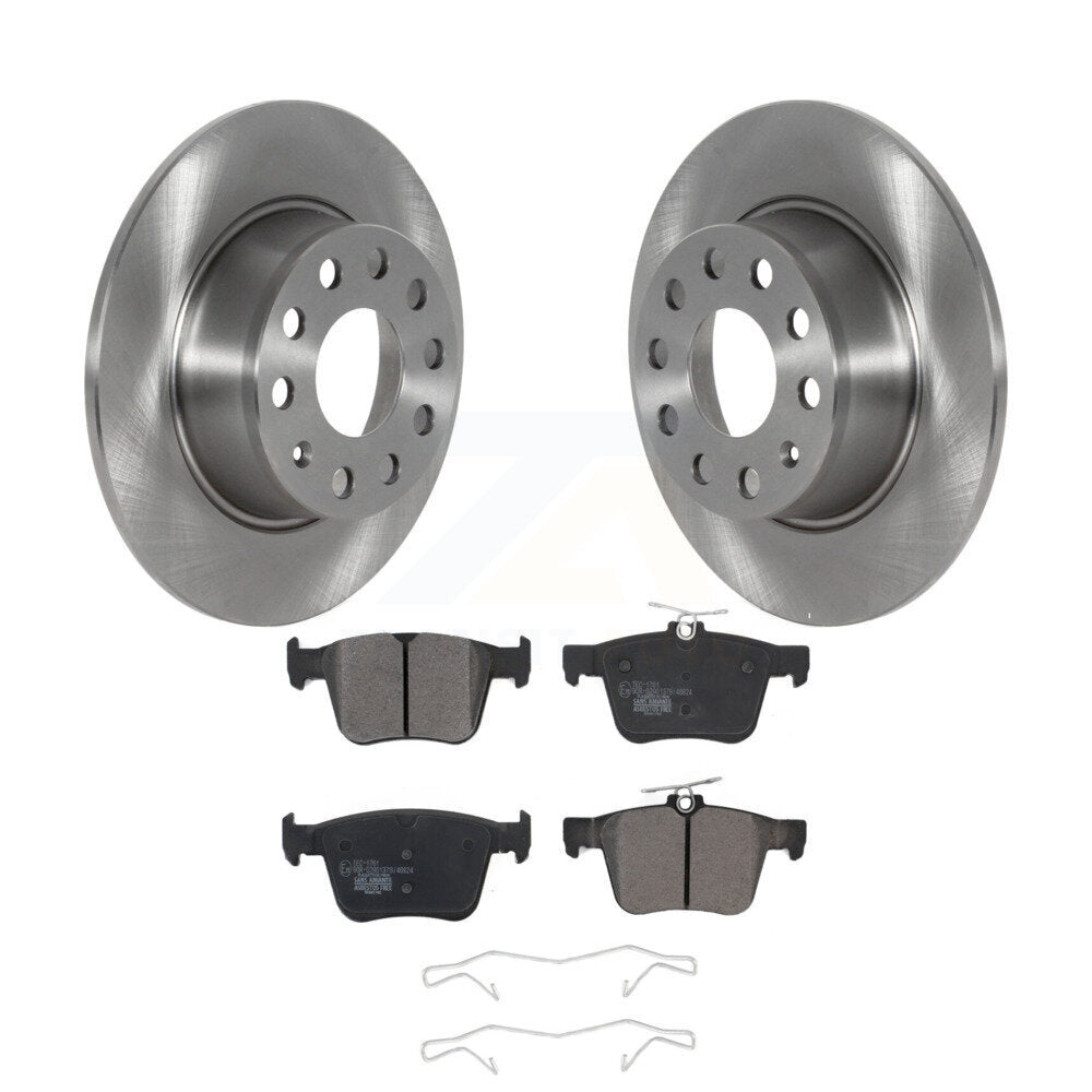 Rear Disc Brake Rotors And Ceramic Pads Kit For Volkswagen Jetta Taos