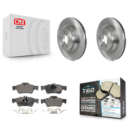 Rear Disc Brake Rotors And Ceramic Pads Kit For Mercedes-Benz CLS550 E550
