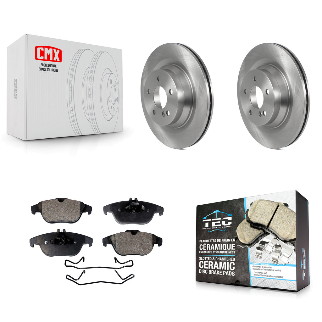 Rear Disc Brake Rotors And Ceramic Pads Kit For Mercedes-Benz E550