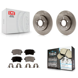 [Rear] 2009 Audi A4 Quattro Sedan/Wagon Premium OE Brake Rotors & Ceramic Pads Kit For Max Braking