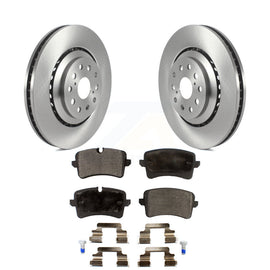 Rear Disc Brake Rotors And Ceramic Pads Kit For Audi A8 Quattro S6 S7 S8
