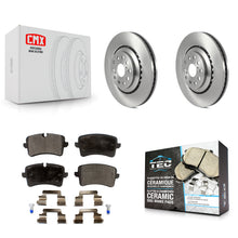 Charger l'image dans la galerie, Rear Disc Brake Rotors And Ceramic Pads Kit For Audi A8 Quattro S6 S7 S8