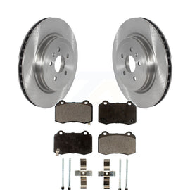 [Rear] 2016 Tesla S From 04 Premium OE Brake Rotors & Ceramic Pads Kit For Max Braking