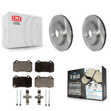 [Rear] 2016 Tesla S From 04 Premium OE Brake Rotors & Ceramic Pads Kit For Max Braking