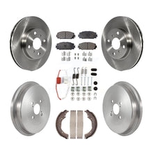 Charger l&#39;image dans la galerie, Front Rear Brake Rotors Ceramic Pad &amp; Drum Kit (7Pc) For Toyota Prius C Scion iQ