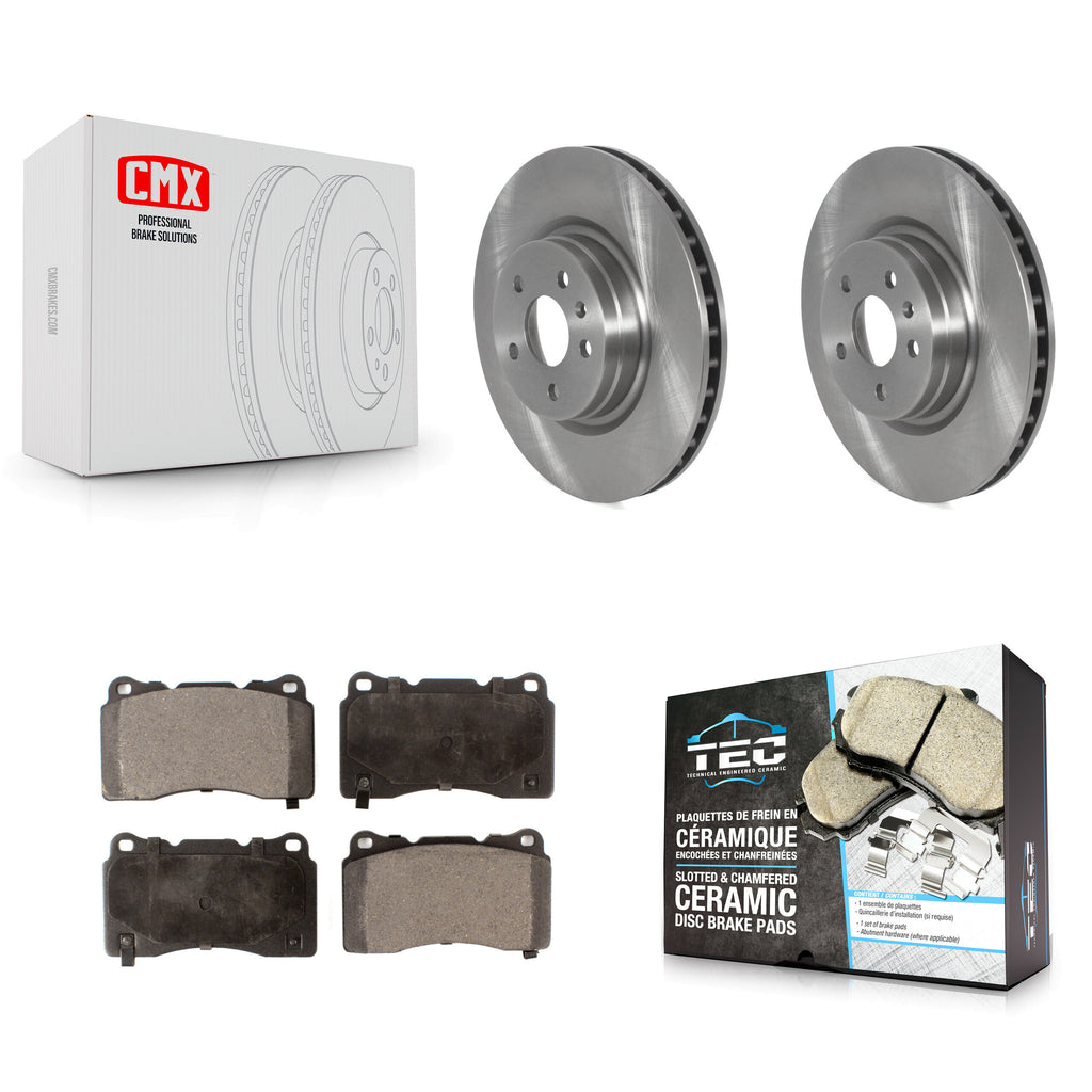 Front Disc Brake Rotors And Ceramic Pads Kit For Tesla S X