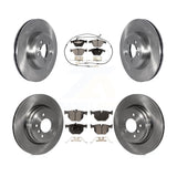Front Rear Brake Rotor & Ceramic Pad Kit For BMW 335i With Blue Painted Calipers