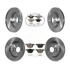 Front Rear Brake Rotor & Ceramic Pad Kit For BMW 335i With Blue Painted Calipers