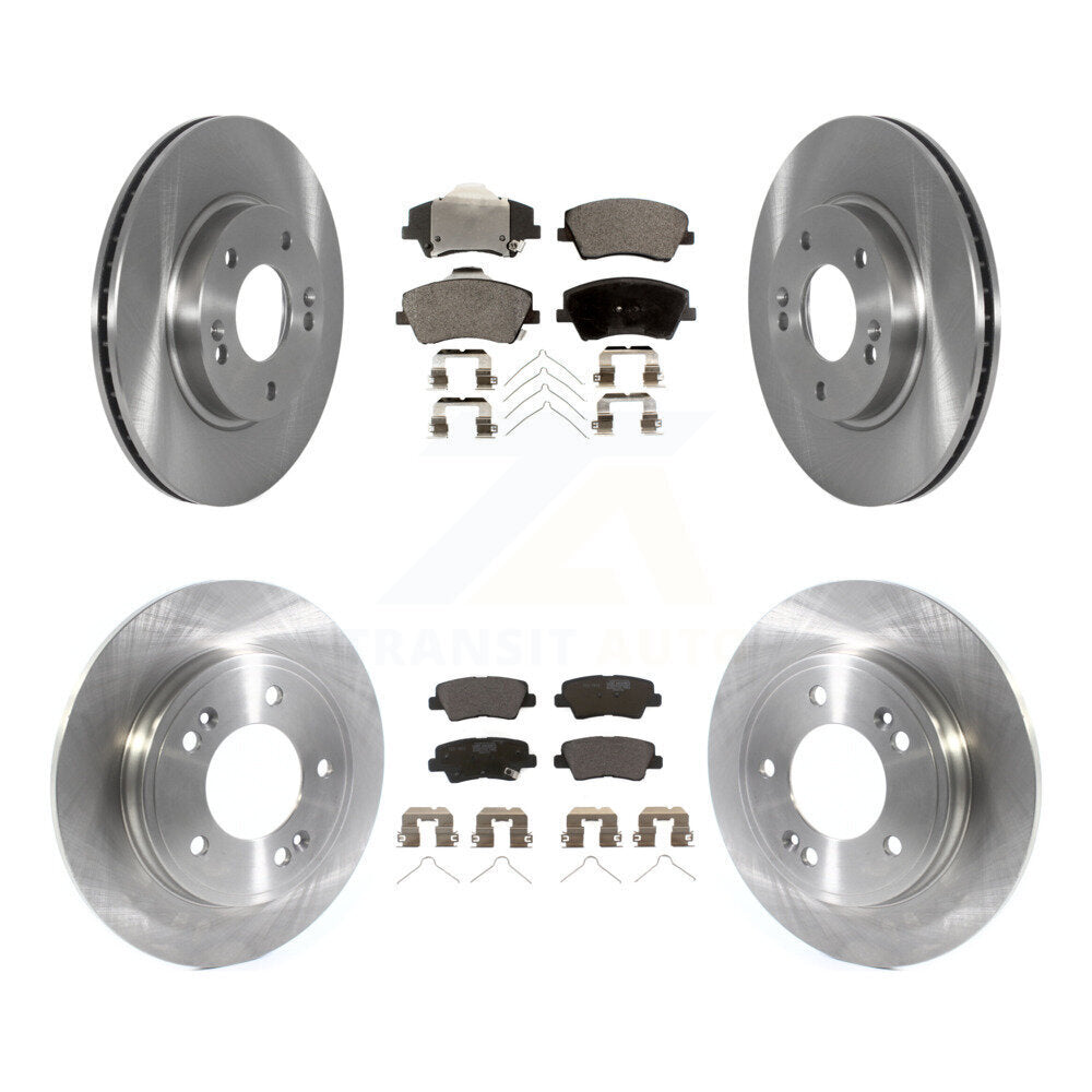 Front Rear Disc Brake Rotors And Ceramic Pads Kit For Kia Niro Hyundai Ioniq