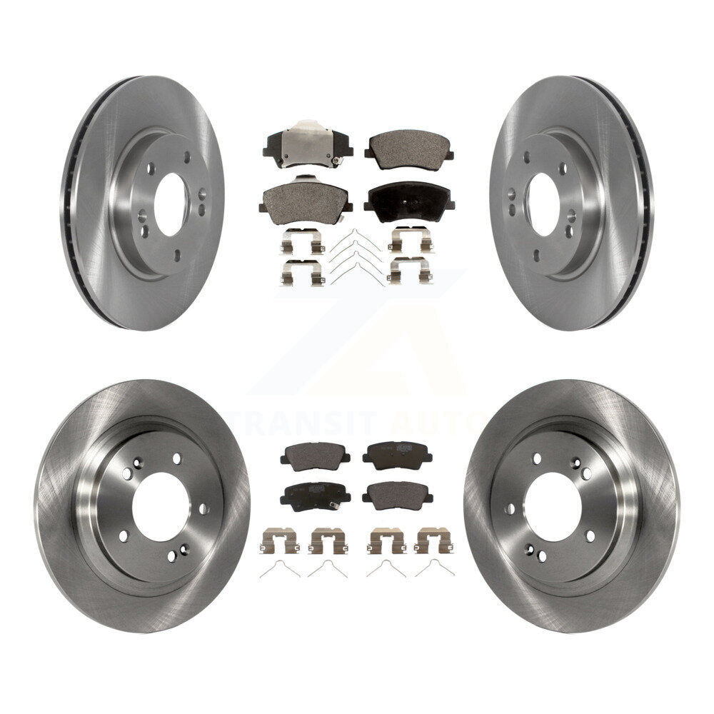 Front Rear Disc Brake Rotors And Ceramic Pads Kit For Kia Niro Hyundai Ioniq