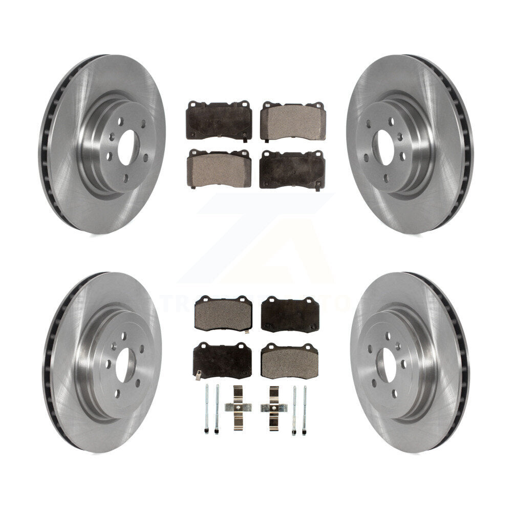 [Front+Rear] 2016 Tesla S From 04 Premium OE Brake Rotors & Ceramic Pads Kit For Max Braking