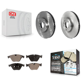 [Front] 2011-2013 BMW 535i Premium OE Brake Rotors & Ceramic Pads Kit For Max Braking