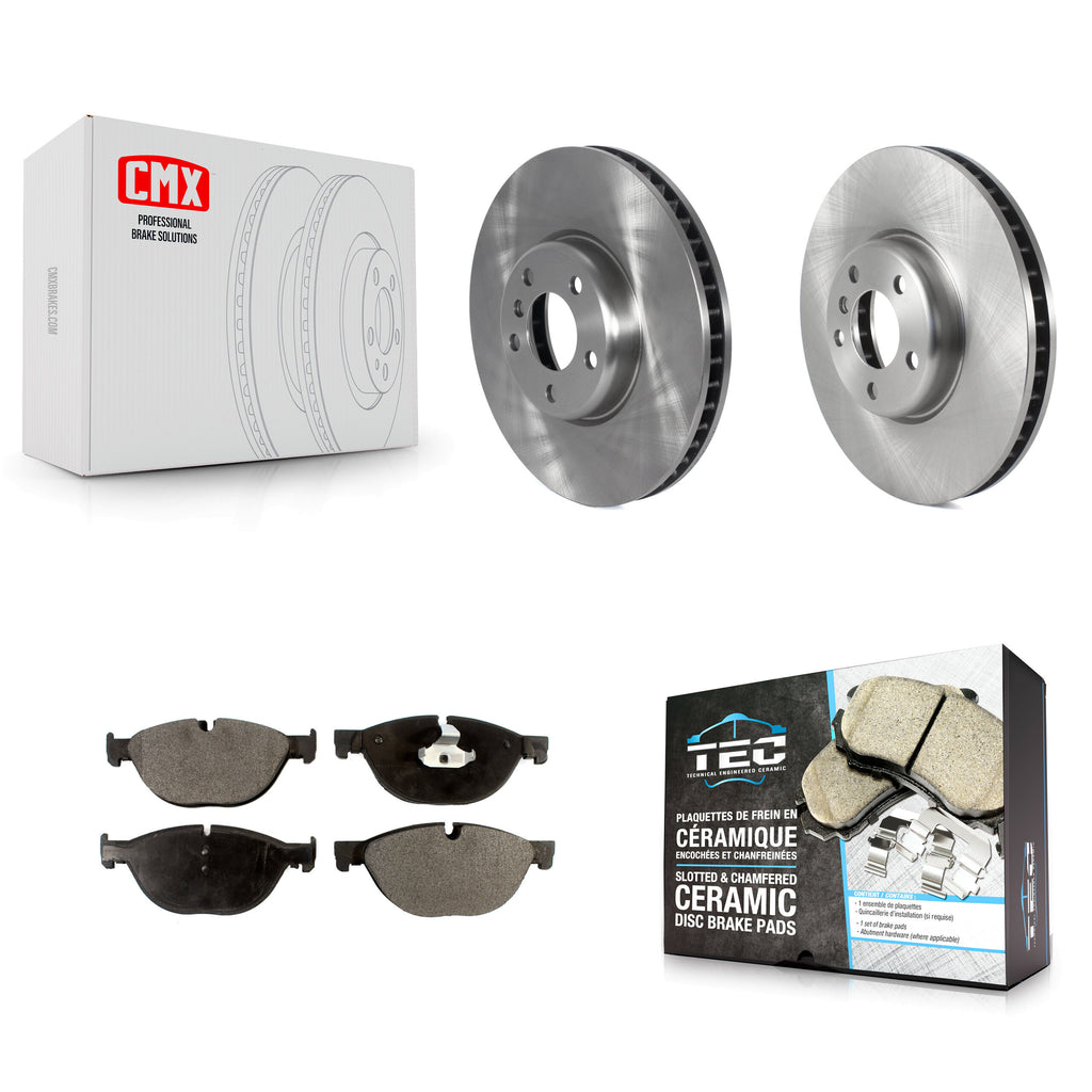 Front Brake Rotors Ceramic Pad Kit For BMW 550i xDrive 650i 740Li 740i 535i GT 7