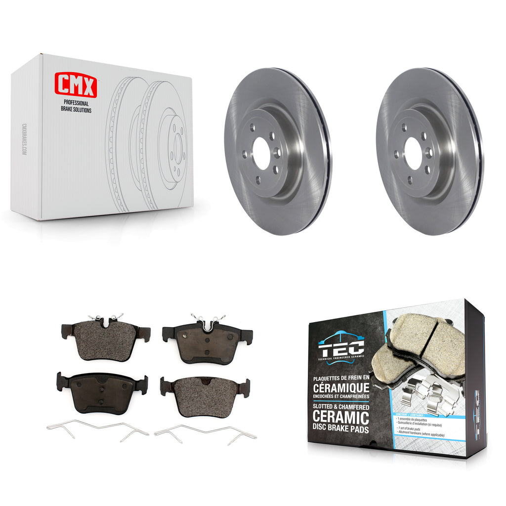Rear Brake Rotors Ceramic Pad Kit For Land Rover Jaguar F-Pace Range Velar Sport