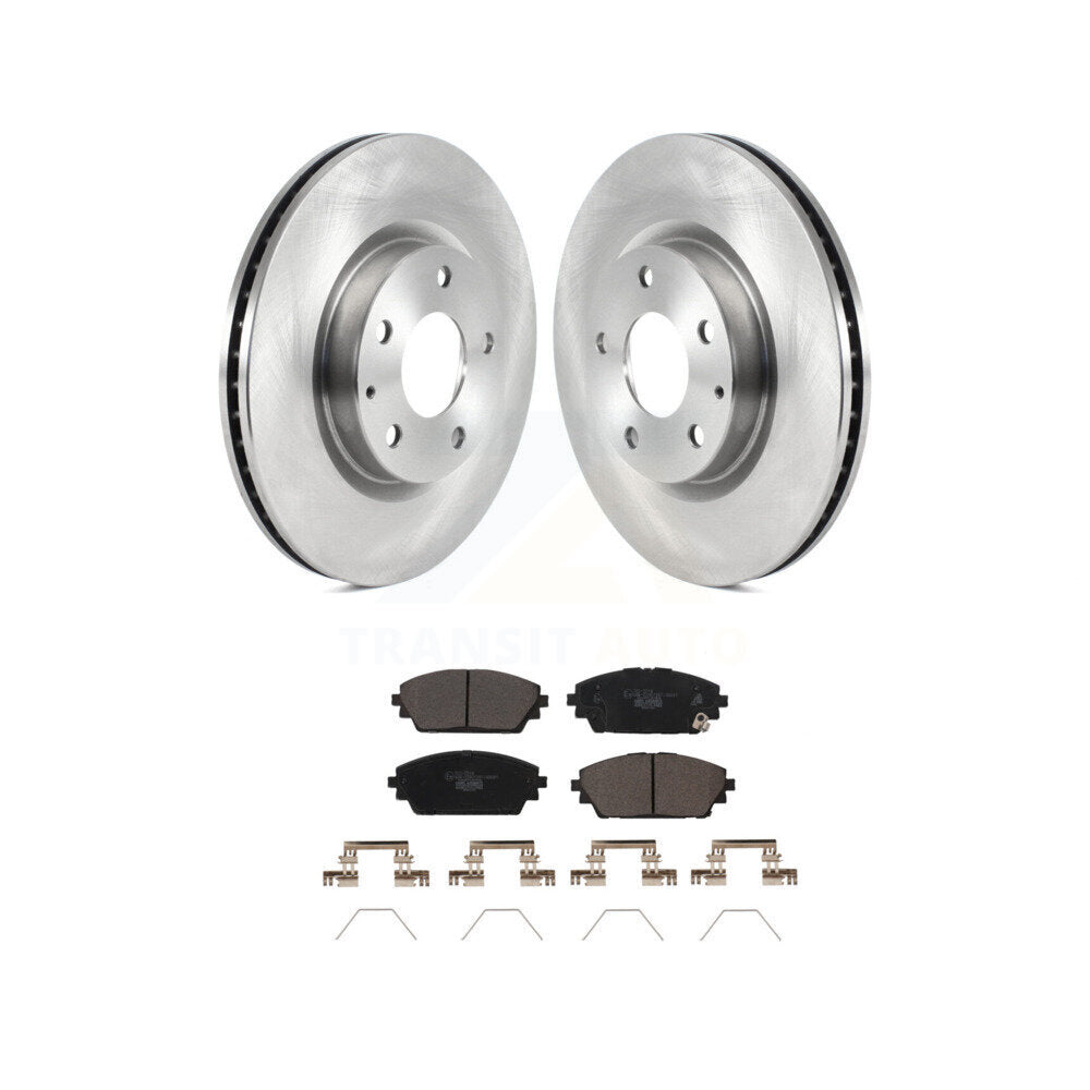 Front Disc Brake Rotors And Ceramic Pads Kit For Mazda 3