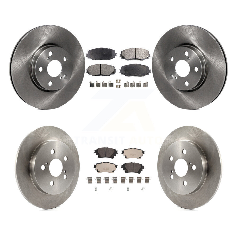 [Front+Rear] 2019 Toyota Corolla 1.8L Premium OE Brake Rotors & Ceramic Pads Kit For Max Braking