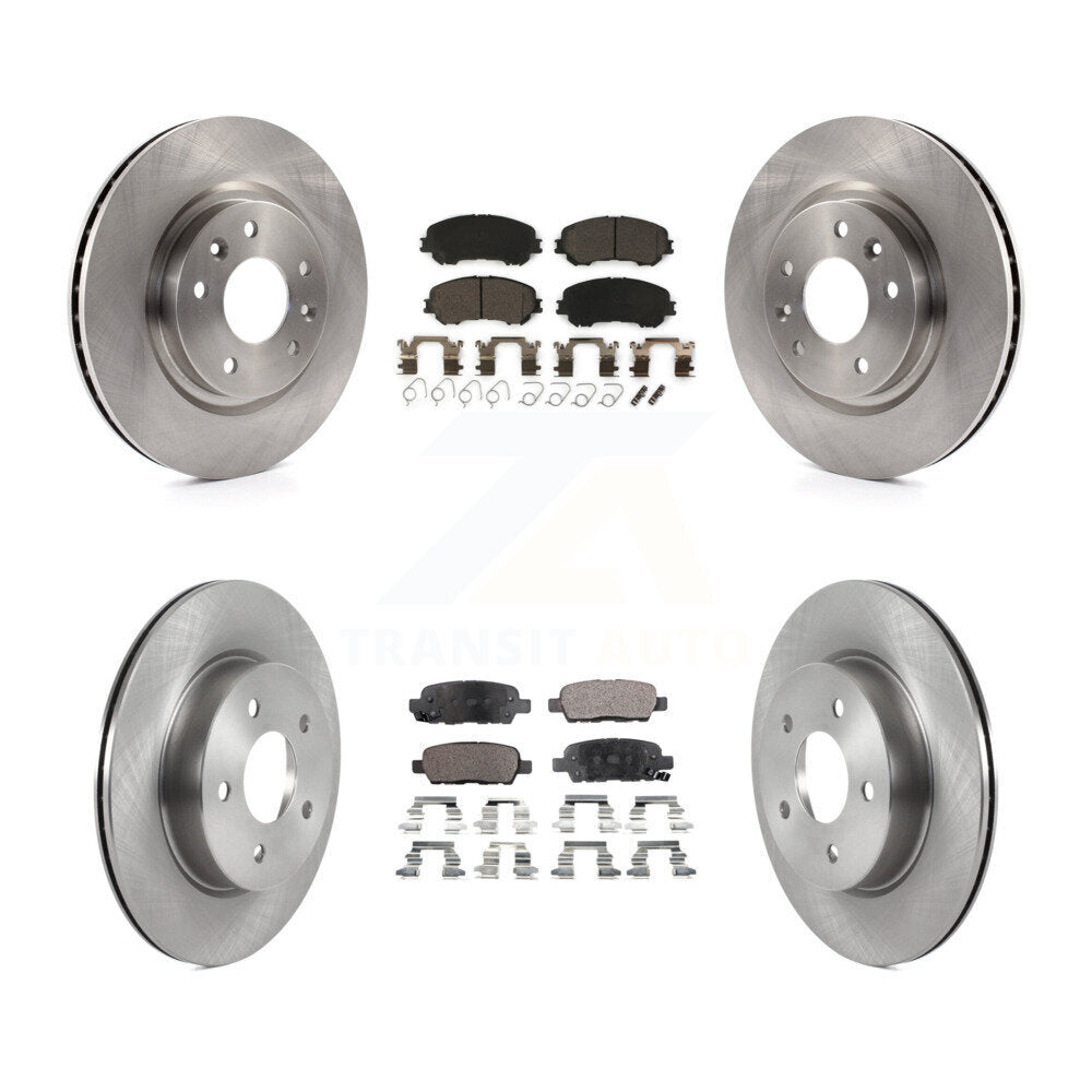Front Rear Disc Brake Rotors & Ceramic Pad Kit For Nissan Rogue Sport Qashqai SL