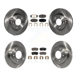 Front Rear Disc Brake Rotors And Ceramic Pads Kit For Hyundai Kona