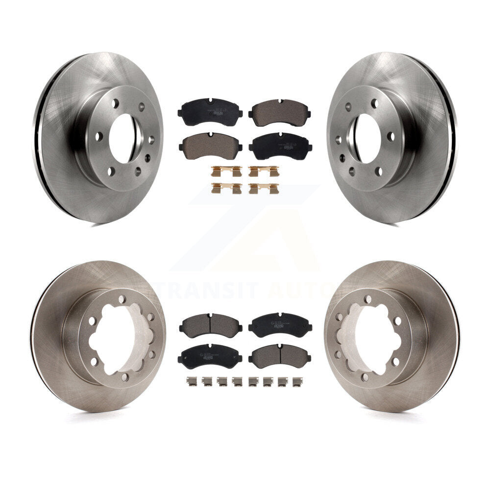 Front Rear Brake Rotors & Ceramic Pad Kit For Mercedes-Benz Sprinter 3500 3500XD